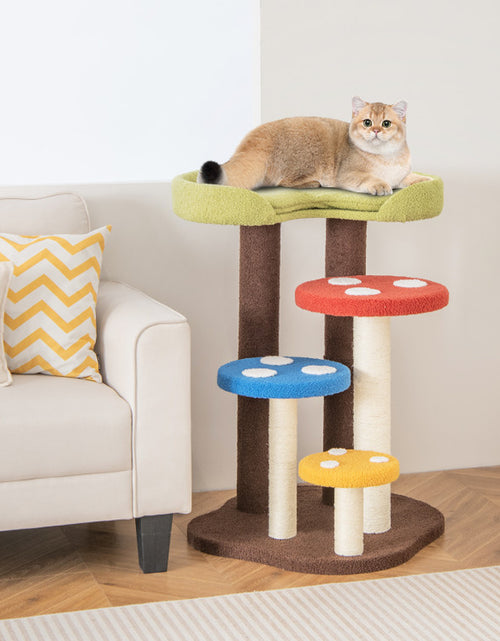 Load image into Gallery viewer, 3-In-1 Cat Tree 3 Full-Wrapped Sisal Posts Removable Mat and Platforms
