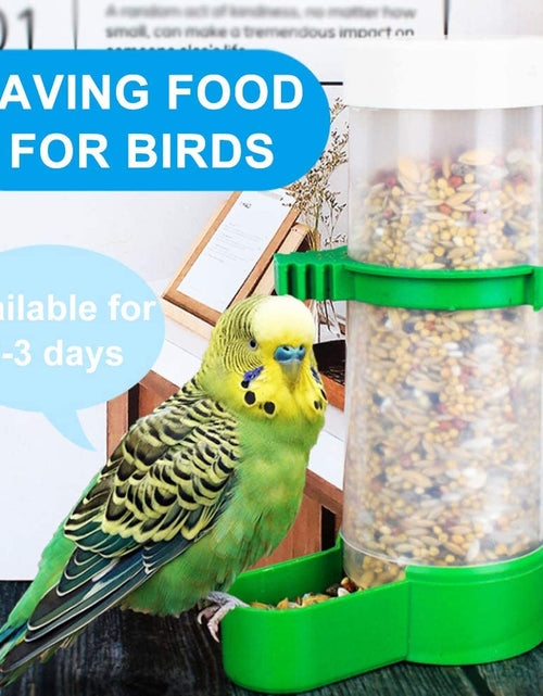 Load image into Gallery viewer, Bird Feeder, Bird Water Dispenser for Cage,  2PCS Automatic Bird Water Feeder with 1PCS Food Feeder for Cage Pet Parrot Budgie Lovebirds Cockatiel (2Pcs 90Ml + 1Pcs 150Ml)
