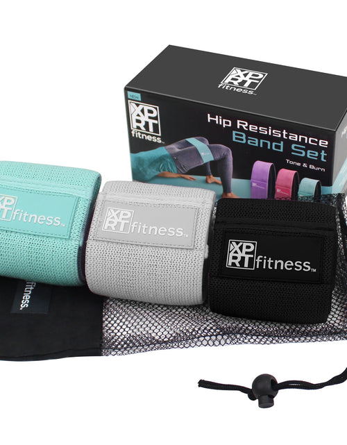 Load image into Gallery viewer, Resistance Bands Set of 3 for Booty Butt Hip anti Slip Bands Set
