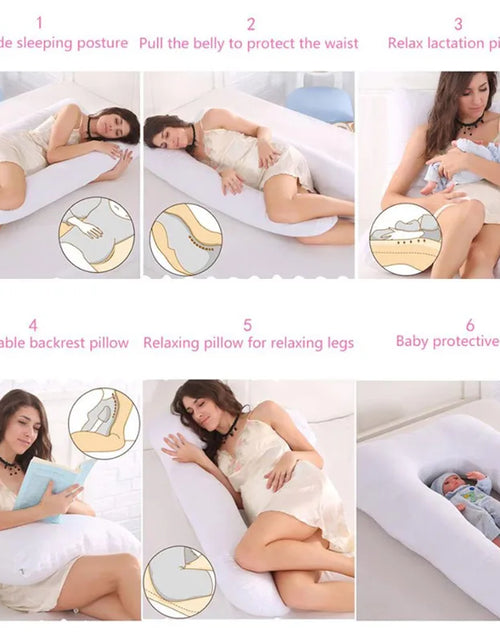 Load image into Gallery viewer, 1.3KG/1.7KG Cotton Pillow for Pregnant Women Pregnancy Pillow Maternity Breastfeeding Pillow Cushion Pregnancy Nursing Pillow
