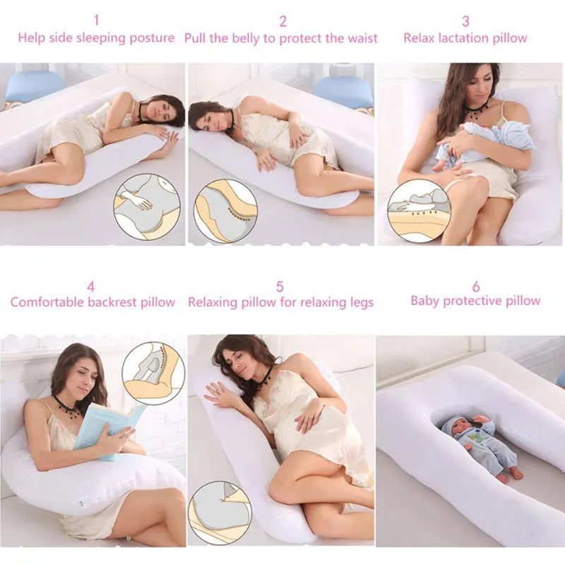 1.3KG/1.7KG Cotton Pillow for Pregnant Women Pregnancy Pillow Maternity Breastfeeding Pillow Cushion Pregnancy Nursing Pillow