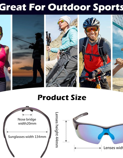 Load image into Gallery viewer, Outdoor Sports Polarized Wrap around Cycling Sunglasses for Men &amp; Women TR90 Frame UV Protection for Fishing
