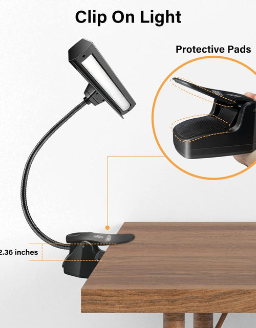 Load image into Gallery viewer, Super Bright Rechargeable Music Stand Light - Musicians Piano Light Clip On, 9 Levels Dimmable, Portable, USB-C, Perfect for Piano, Orchestra, Podium, Easel
